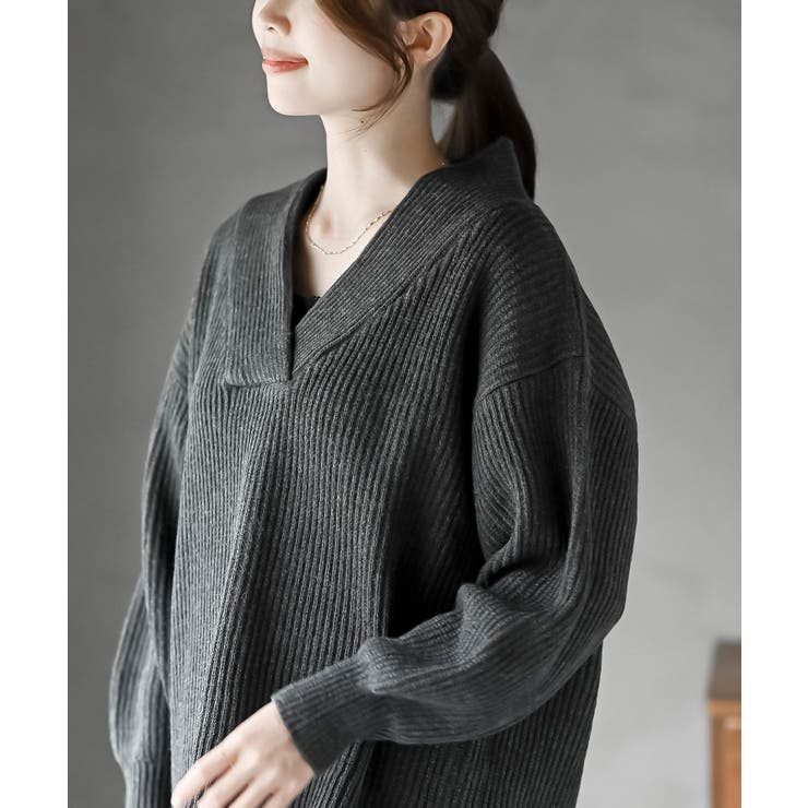 ショールカラーニットプルオーバー | rps | 詳細画像16 