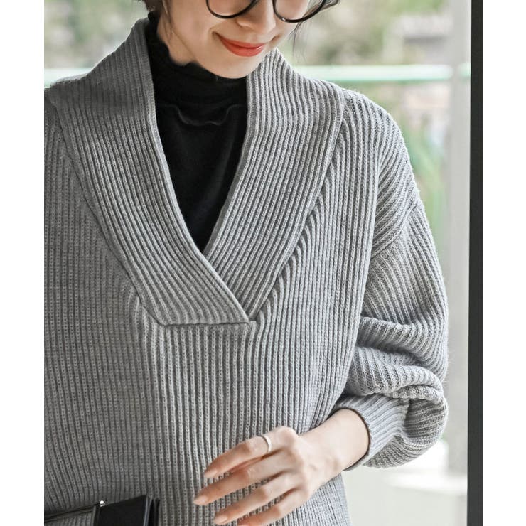 ショールカラーニットプルオーバー | rps | 詳細画像23 