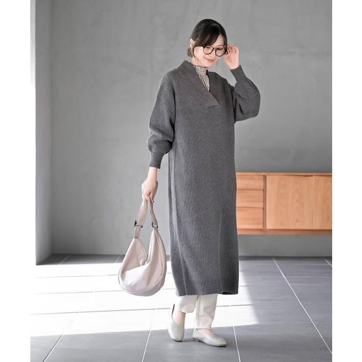 ショールカラーニットワンピース | rps | 詳細画像11 