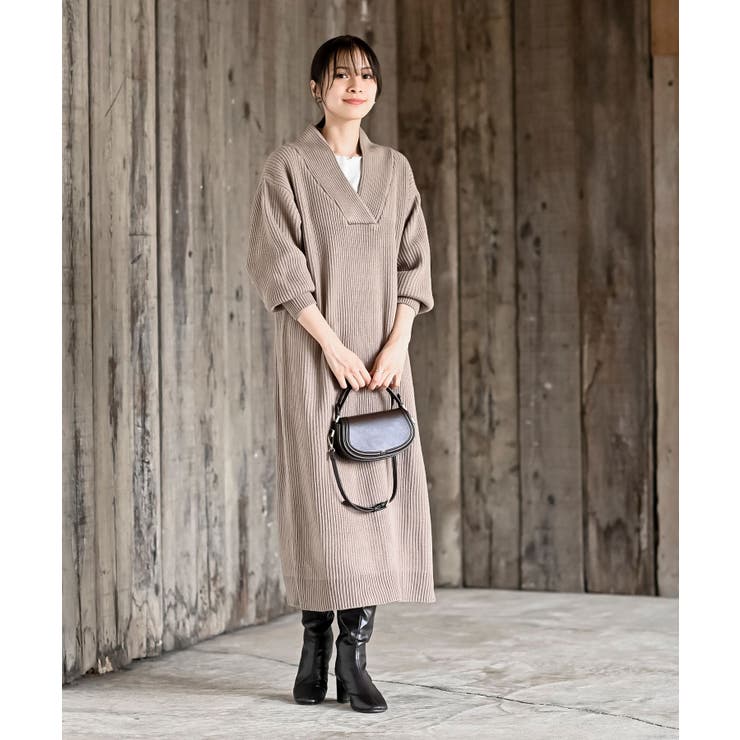 ショールカラーニットワンピース | rps | 詳細画像12 