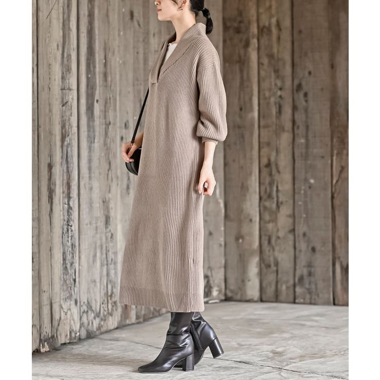 ショールカラーニットワンピース | rps | 詳細画像13 