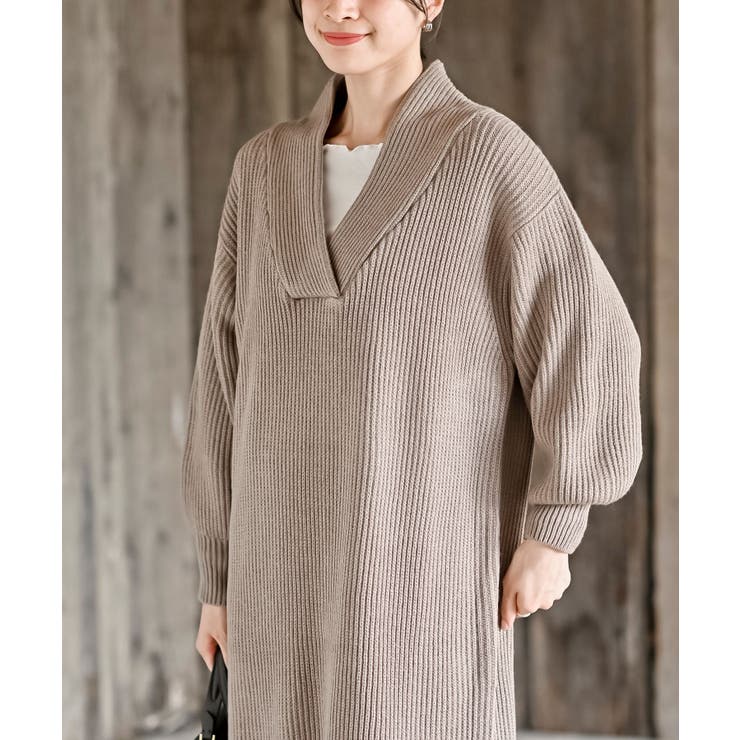 ショールカラーニットワンピース | rps | 詳細画像16 