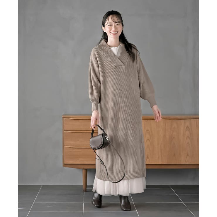 ショールカラーニットワンピース | rps | 詳細画像20 