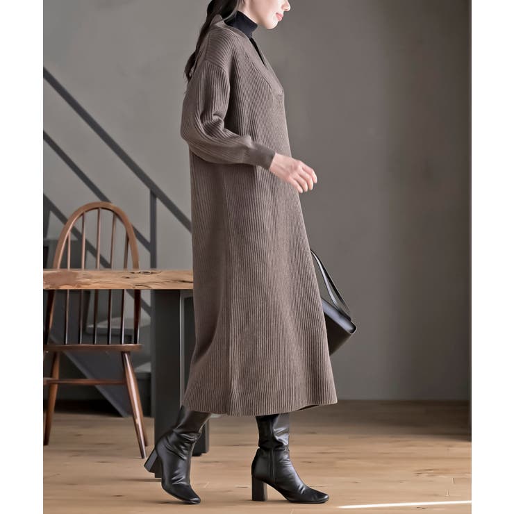 ショールカラーニットワンピース | rps | 詳細画像24 