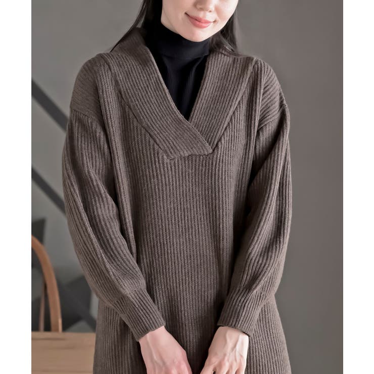 ショールカラーニットワンピース | rps | 詳細画像25 