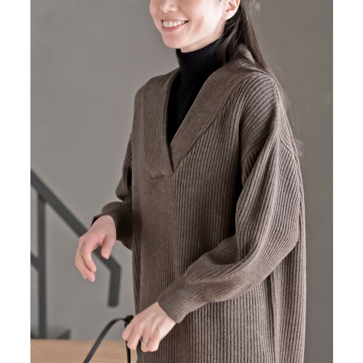 ショールカラーニットワンピース | rps | 詳細画像26 