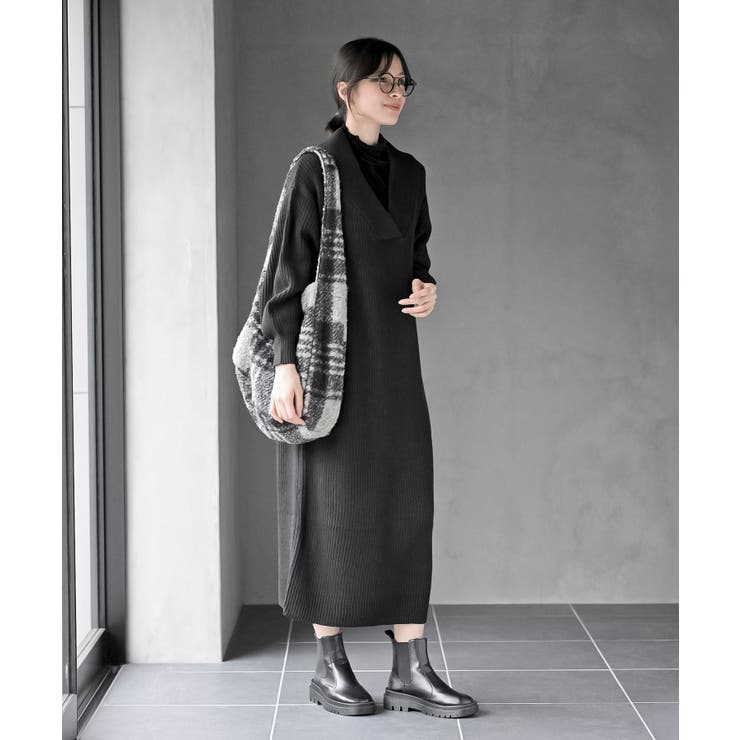 ショールカラーニットワンピース | rps | 詳細画像29 