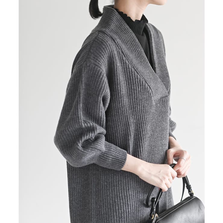 ショールカラーニットワンピース | rps | 詳細画像7 