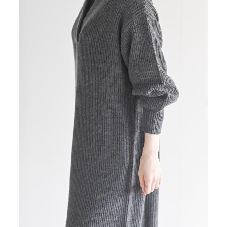 ショールカラーニットワンピース | rps | 詳細画像9 