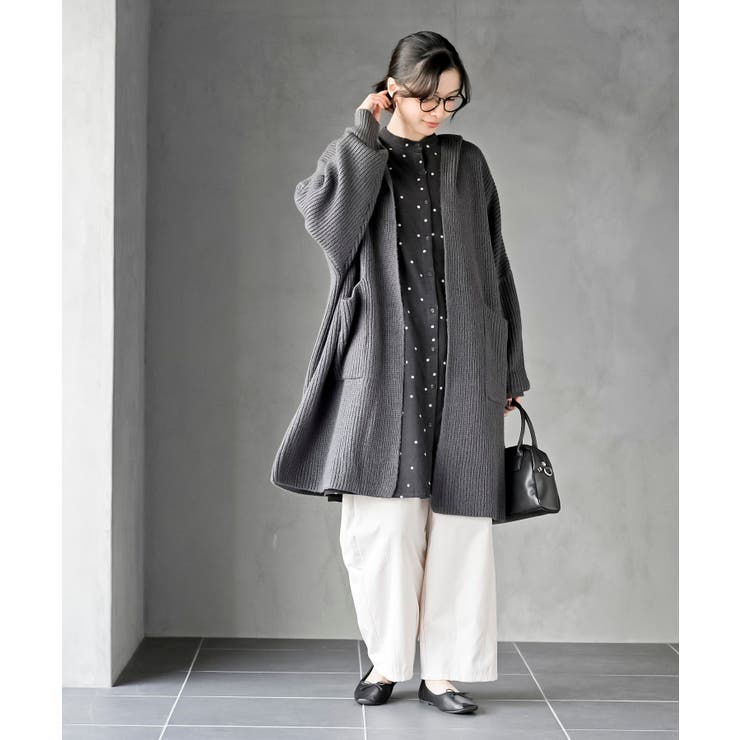 フード付きロングニットカーディガン | rps | 詳細画像2 