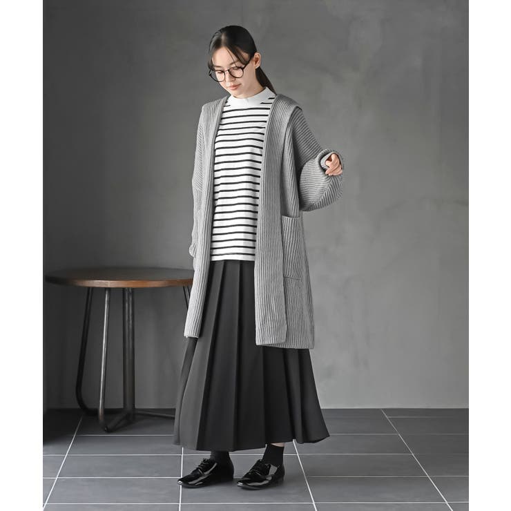 フード付きロングニットカーディガン | rps | 詳細画像26 