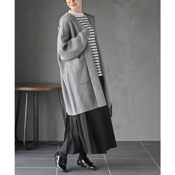 フード付きロングニットカーディガン | rps | 詳細画像29 