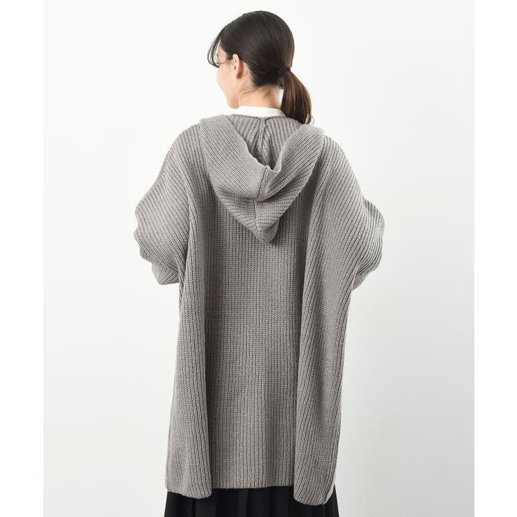 フード付きロングニットカーディガン | rps | 詳細画像35 