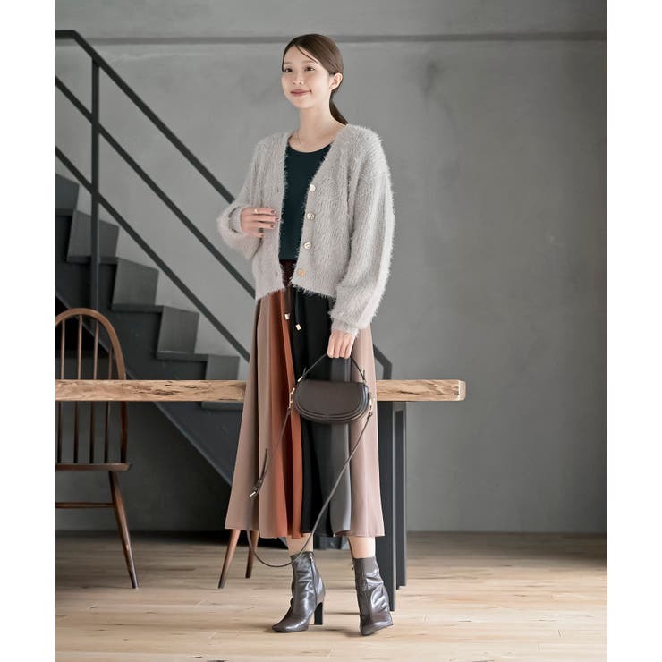 シャギーＶネックショートカーディガン | rps | 詳細画像10 