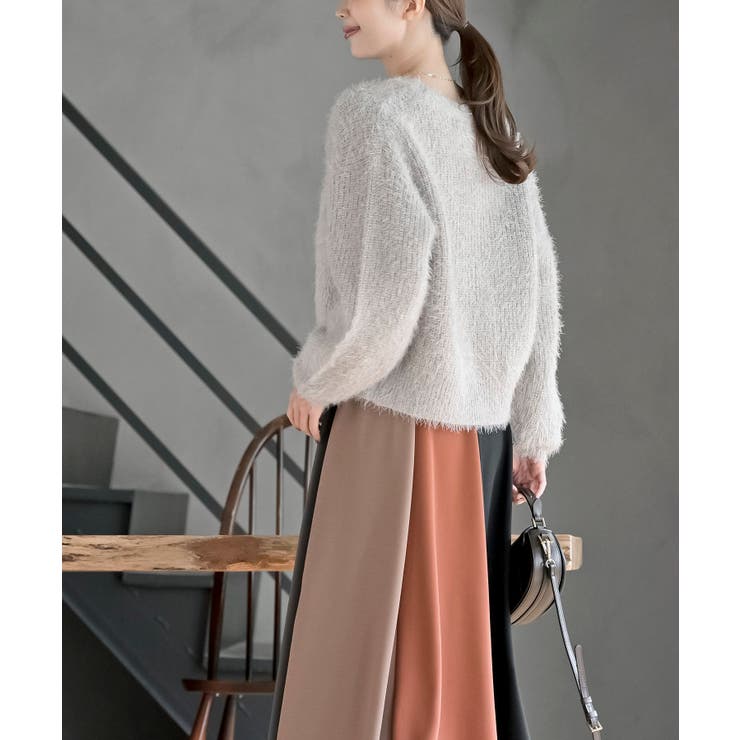 シャギーＶネックショートカーディガン | rps | 詳細画像11 