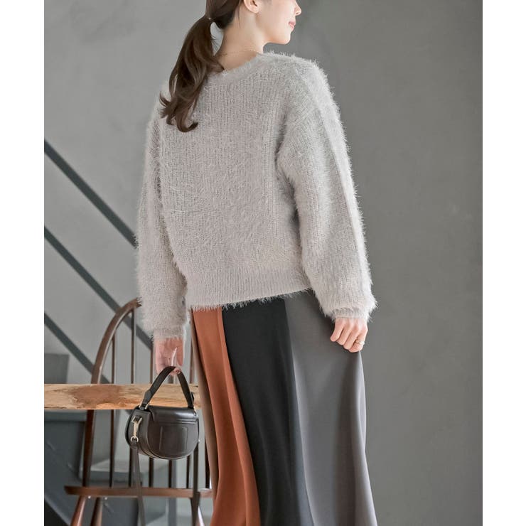 シャギーＶネックショートカーディガン | rps | 詳細画像12 