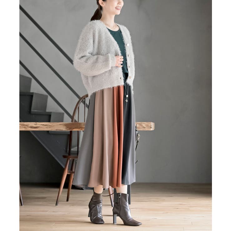 シャギーＶネックショートカーディガン | rps | 詳細画像13 