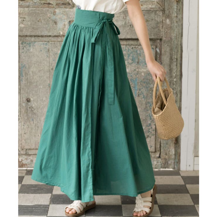グリーン | ボリュームロング巻きスカート | rps