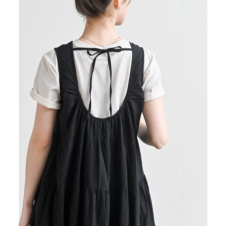 【コンビニ受取対応商品】 ティアードノースリーブワンピース[品番：RPSW0003732]｜rps ワンピース