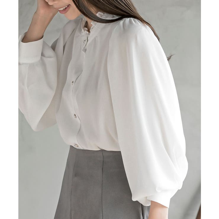 ボリューム袖フリルネックブラウス | rps | 詳細画像15 