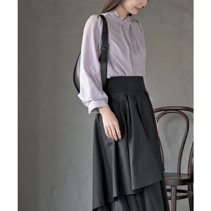 ボリューム袖フリルネックブラウス | rps | 詳細画像21 