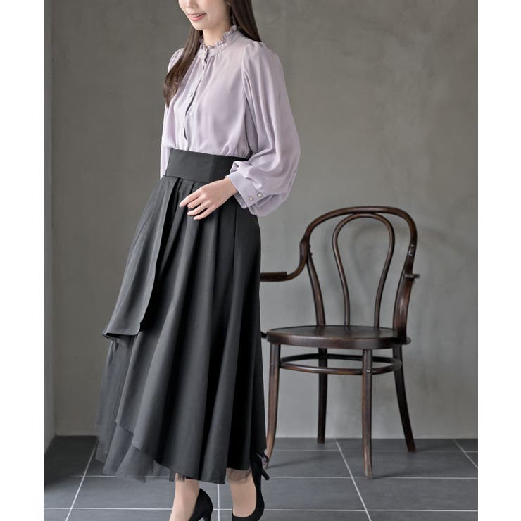 ボリューム袖フリルネックブラウス | rps | 詳細画像23 