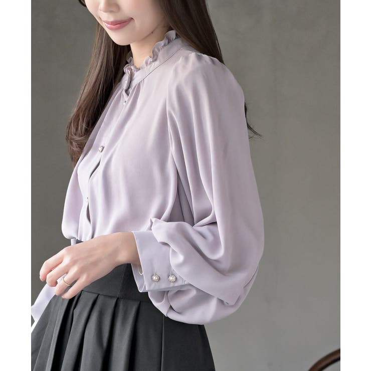 ボリューム袖フリルネックブラウス | rps | 詳細画像25 