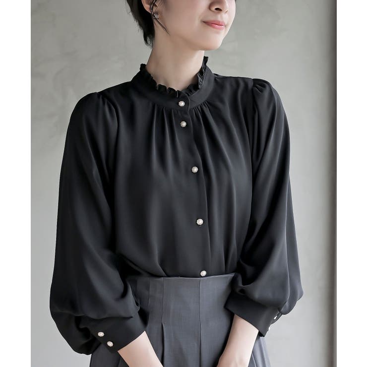 ボリューム袖フリルネックブラウス | rps | 詳細画像34 