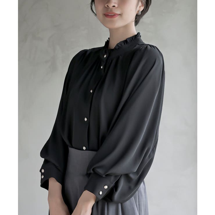 ボリューム袖フリルネックブラウス | rps | 詳細画像35 