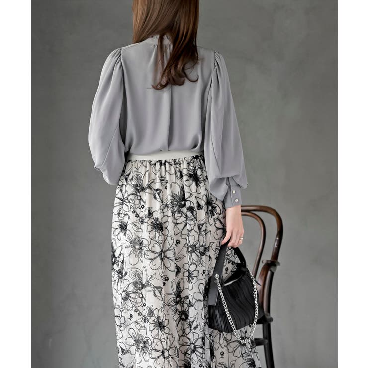 ボリューム袖フリルネックブラウス | rps | 詳細画像4 