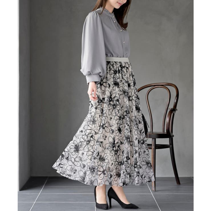 ボリューム袖フリルネックブラウス | rps | 詳細画像5 