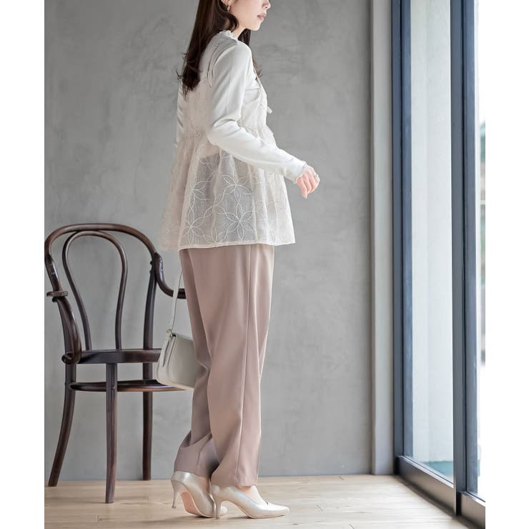 花柄刺繍前開きダブルリボンキャミチュニック | rps | 詳細画像11 