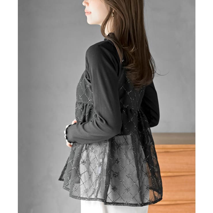 花柄刺繍前開きダブルリボンキャミチュニック | rps | 詳細画像22 