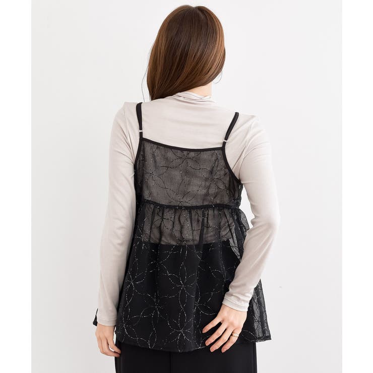 花柄刺繍前開きダブルリボンキャミチュニック | rps | 詳細画像40 