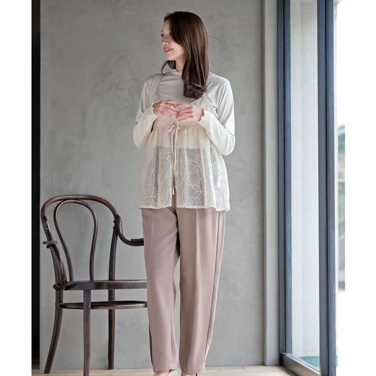 花柄刺繍前開きダブルリボンキャミチュニック | rps | 詳細画像8 