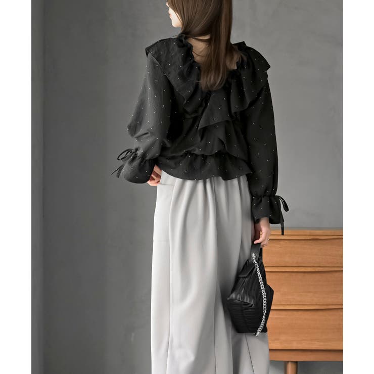 ホットフィックスクロスフリルペプラムブラウス | rps | 詳細画像11 