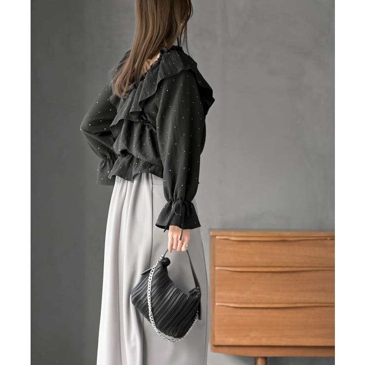 ホットフィックスクロスフリルペプラムブラウス | rps | 詳細画像12 