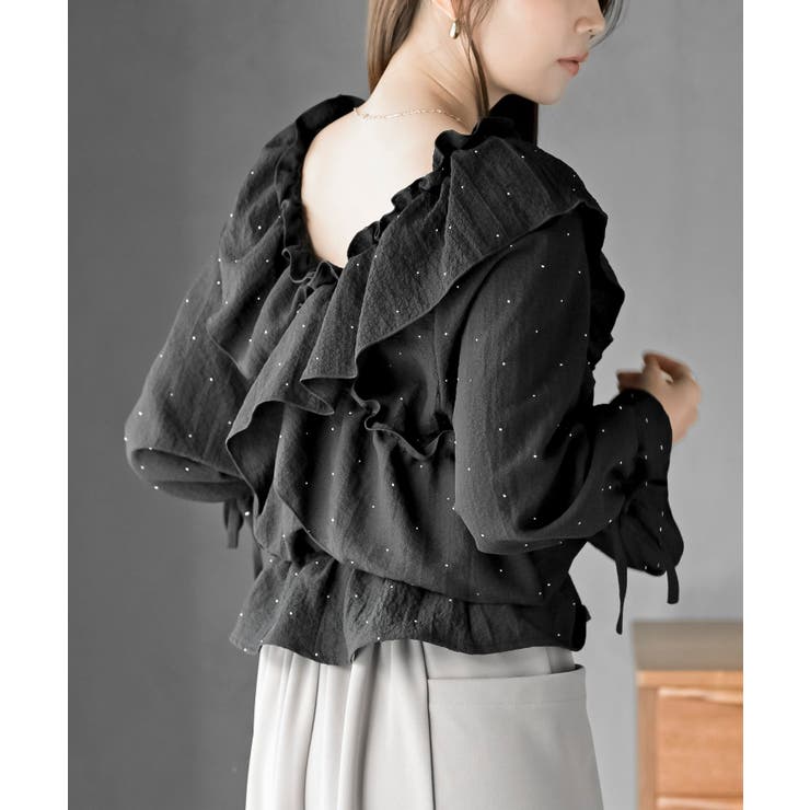 ホットフィックスクロスフリルペプラムブラウス | rps | 詳細画像16 