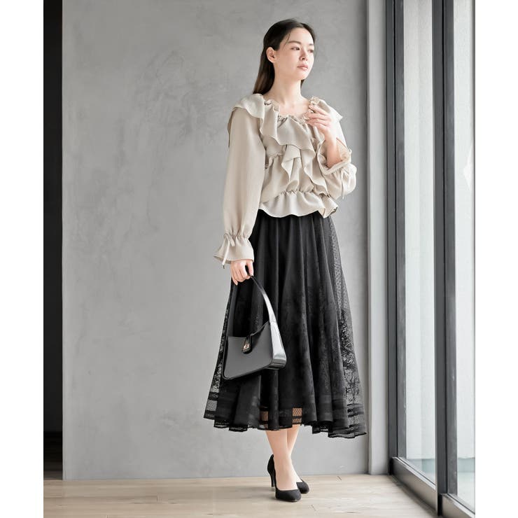 ホットフィックスクロスフリルペプラムブラウス | rps | 詳細画像17 