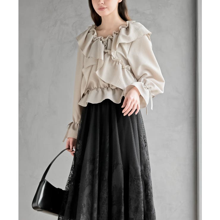 ホットフィックスクロスフリルペプラムブラウス | rps | 詳細画像18 