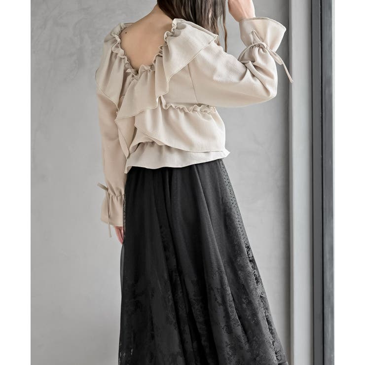 ホットフィックスクロスフリルペプラムブラウス | rps | 詳細画像19 