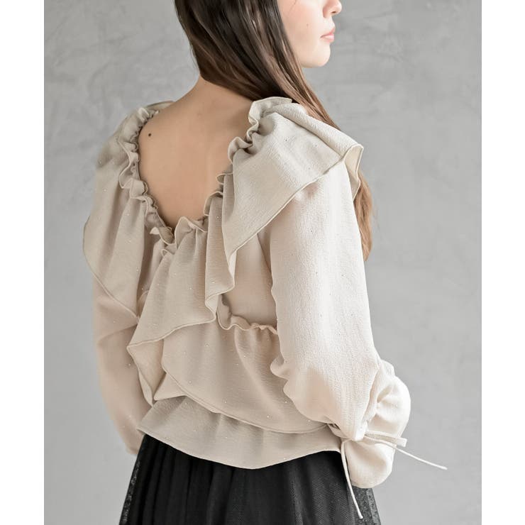 ホットフィックスクロスフリルペプラムブラウス | rps | 詳細画像24 