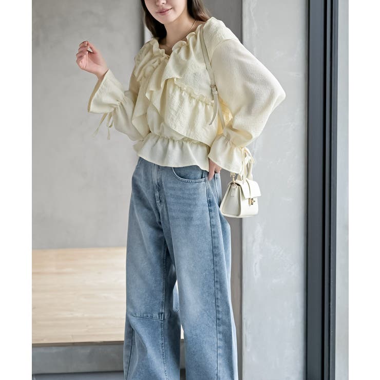 ホットフィックスクロスフリルペプラムブラウス | rps | 詳細画像3 