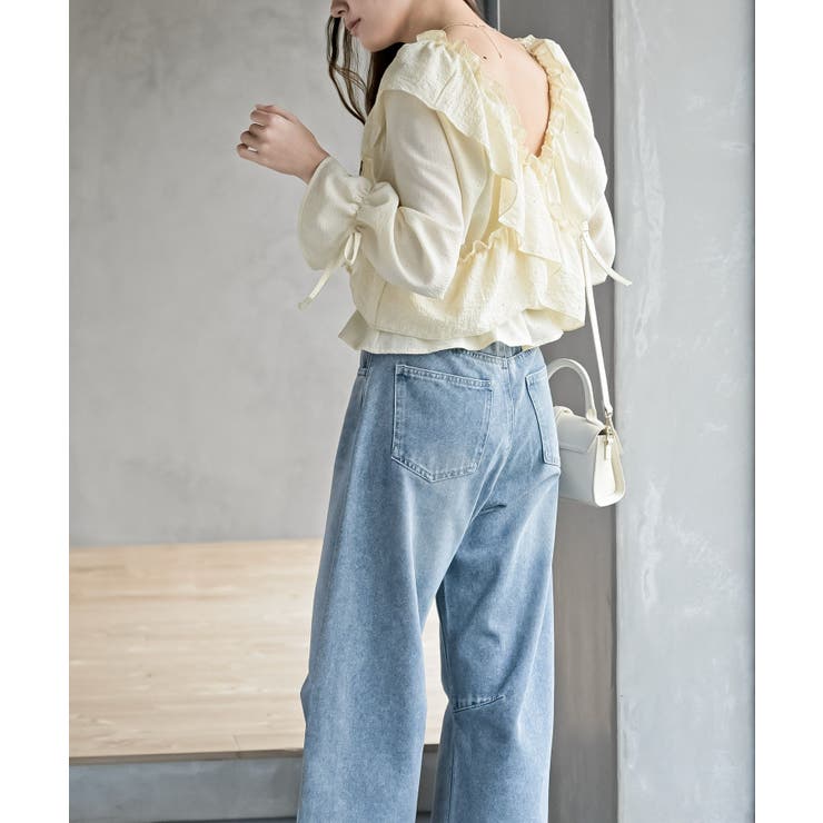 ホットフィックスクロスフリルペプラムブラウス | rps | 詳細画像4 