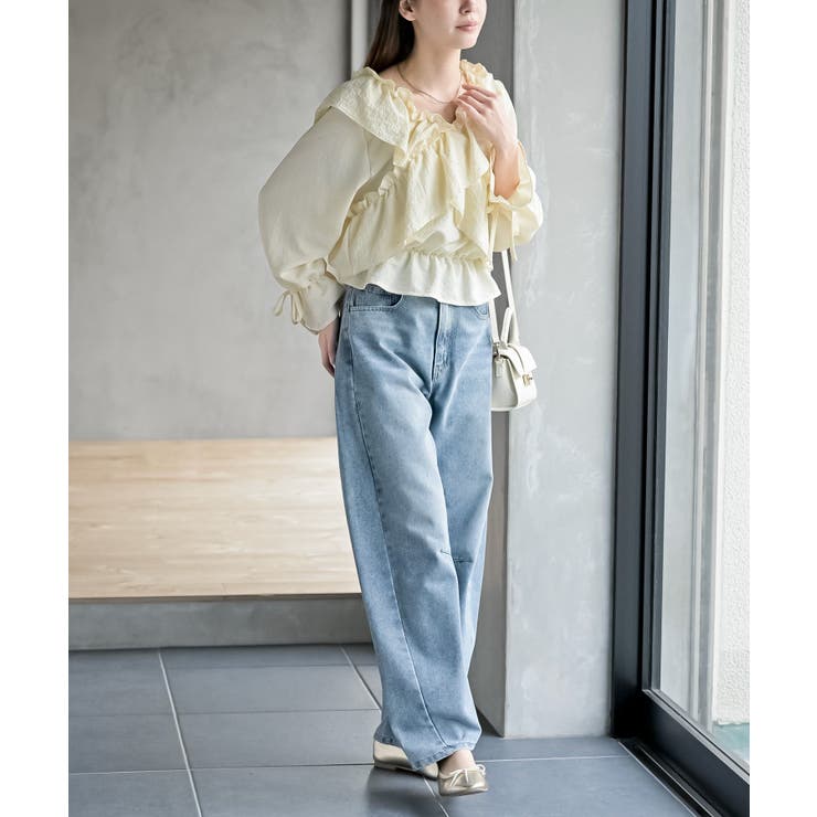 ホットフィックスクロスフリルペプラムブラウス | rps | 詳細画像5 