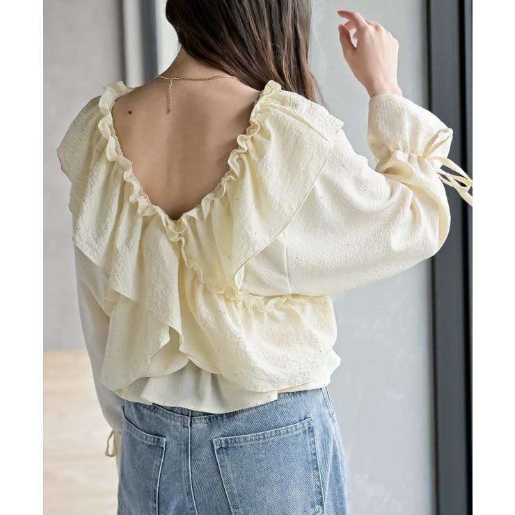 ホットフィックスクロスフリルペプラムブラウス | rps | 詳細画像8 