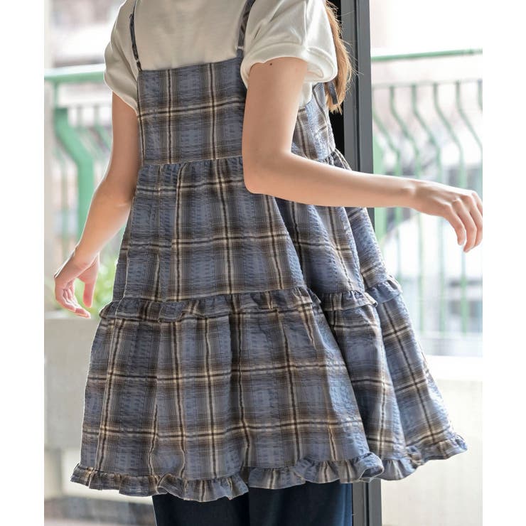 ワッフルチェックリボンキャミチュニック | rps | 詳細画像16 