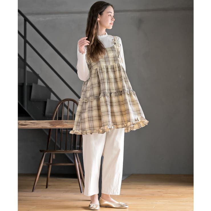 ワッフルチェックリボンキャミチュニック | rps | 詳細画像18 