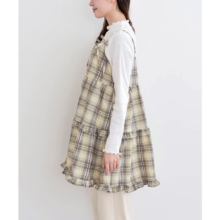 ワッフルチェックリボンキャミチュニック | rps | 詳細画像26 