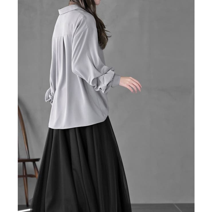 変形袖タックスキッパーブラウス | rps | 詳細画像11 